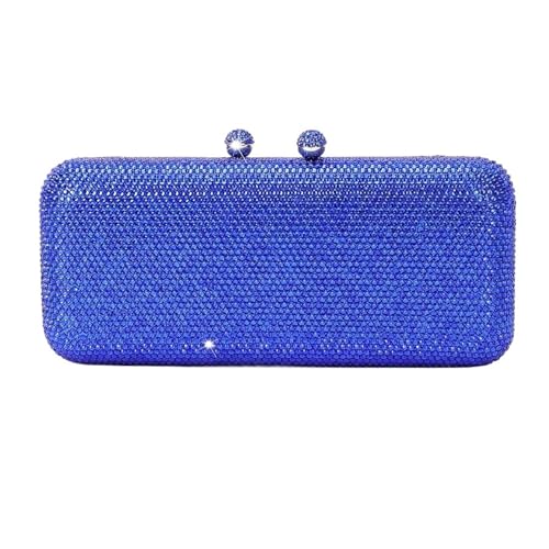 ZPFDSG Glitzer Tasche Design Damen Hochzeit Party Abendessen Kristall Gold Silber Diamant Abend Clutch(Blue) von ZPFDSG