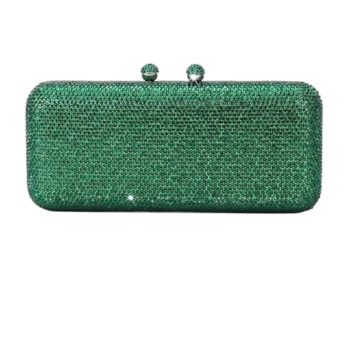 ZPFDSG Glitzer Tasche Design Damen Hochzeit Party Abendessen Kristall Gold Silber Diamant Abend Clutch(Green) von ZPFDSG
