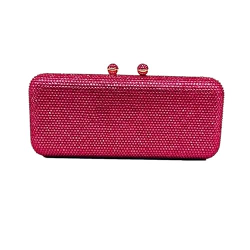 ZPFDSG Glitzer Tasche Design Damen Hochzeit Party Abendessen Kristall Gold Silber Diamant Abend Clutch(Peach) von ZPFDSG