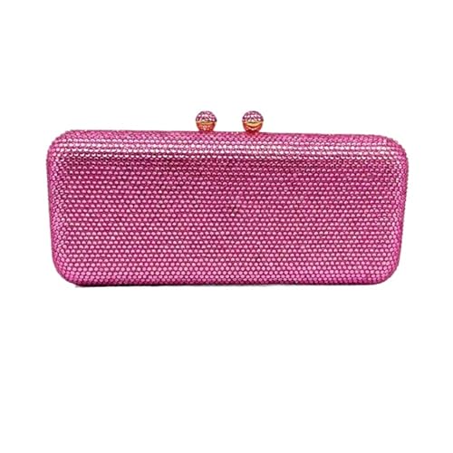 ZPFDSG Glitzer Tasche Design Damen Hochzeit Party Abendessen Kristall Gold Silber Diamant Abend Clutch(Pink) von ZPFDSG