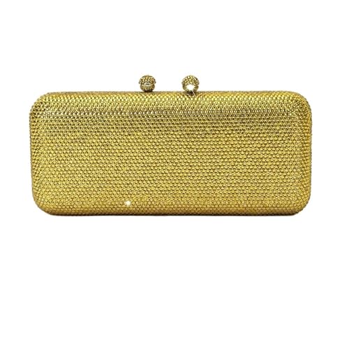 ZPFDSG Glitzer Tasche Design Damen Hochzeit Party Abendessen Kristall Gold Silber Diamant Abend Clutch(Yellow) von ZPFDSG