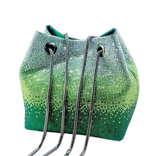ZPFDSG Glitzer Tasche Design Glänzende Hochzeitsfeier Damen Handtasche Diamant Tote Abendtasche(Dark green) von ZPFDSG