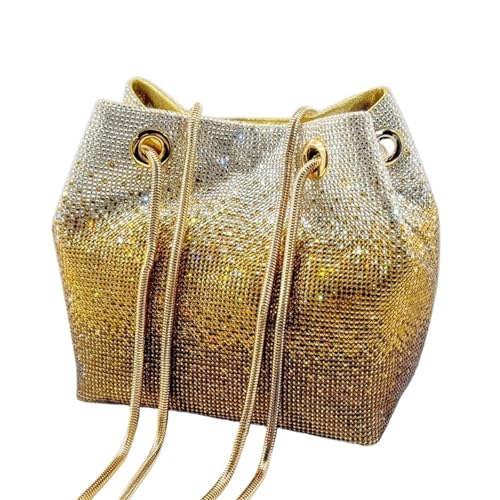 ZPFDSG Glitzer Tasche Design Glänzende Hochzeitsfeier Damen Handtasche Diamant Tote Abendtasche(Gold) von ZPFDSG