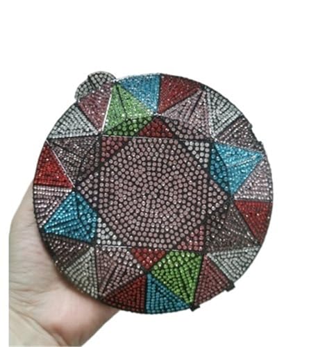 ZPFDSG Glitzer Tasche Diamantring-Form-Tasche Diamanten Clutch Taschen Frauen Prom Abendtaschen Designer Handtaschen Clutch Geldbörse Brieftasche(GRAY) von ZPFDSG