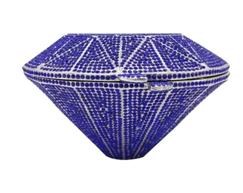 ZPFDSG Glitzer Tasche Diamantring-Form-Tasche Diamanten Clutch Taschen Frauen Prom Abendtaschen Designer Handtaschen Clutch Geldbörse Brieftasche(Silver) von ZPFDSG