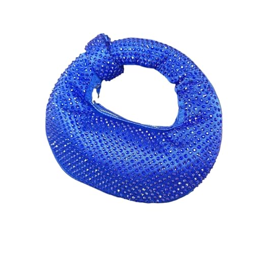 ZPFDSG Glitzer Tasche Volldiamant-Knödeltasche for Damen, Abendessen-Clutch, funkelnde Strass-Abendhandtasche, Mini-Bankett-Party-Geldbörse(Blue) von ZPFDSG