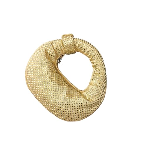 ZPFDSG Glitzer Tasche Volldiamant-Knödeltasche for Damen, Abendessen-Clutch, funkelnde Strass-Abendhandtasche, Mini-Bankett-Party-Geldbörse(Gold) von ZPFDSG