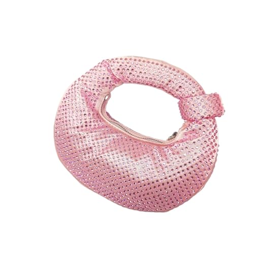 ZPFDSG Glitzer Tasche Volldiamant-Knödeltasche for Damen, Abendessen-Clutch, funkelnde Strass-Abendhandtasche, Mini-Bankett-Party-Geldbörse(Pink) von ZPFDSG