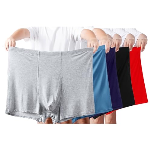 ZPLMIDE Große Herren-Boxershorts aus Baumwolle, nahtlose Boxershorts (13XL), große Unterwäsche, atmungsaktiv, elastisch, 10XL (140–170 kg), zufällige Farbe, 3 Stück von ZPLMIDE