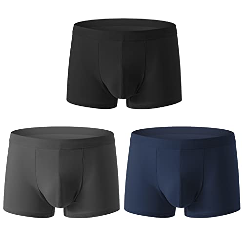 ZPLMIDE Herren-Boxershorts in Übergröße, nahtlose Baumwoll-Boxershorts (L-10XL), große Unterwäsche, atmungsaktive Elastizität, Unterhose (Set-a3-teilig, 6XL) von ZPLMIDE