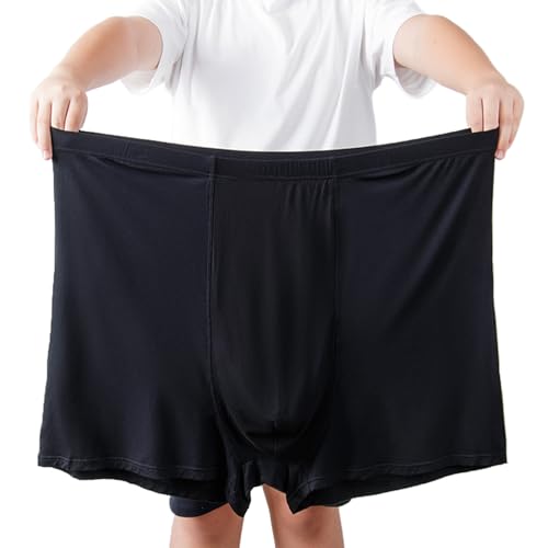 ZPLMIDE Plus große Größe Herren Boxershorts nahtlose Baumwolle Boxershorts (13XL), große Unterwäsche, atmungsaktive Elastizität Unterhose (11XL (150-185kg), schwarz, 3 Stück) von ZPLMIDE