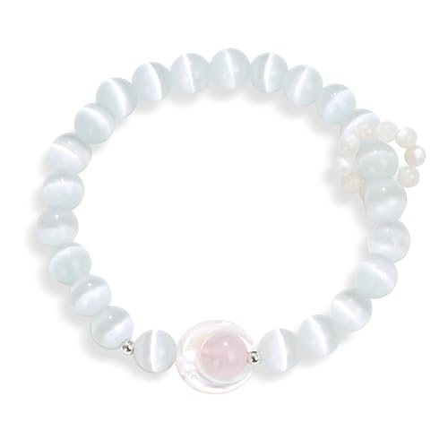 ZPMMPZ Armband mit runden Natursteinen, Mond-Armband, Naturstein-Armband, Schmuck, Geschenk für Frauen und Mädchen, Naturstein, 925er Silber, 15.5cm, Edelstahl, Achat ZPMMPZ Armband mit runden Natursteinen, Mond-Armband, Naturstein-Armband, Schmuck, Geschenk für Frauen und Mädchen, Naturstein, 925er Silber, 15.5cm, Edelstahl, Achat von ZPMMPZ