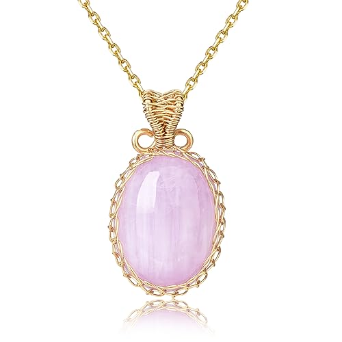 ZPMMPZ Halskette mit ovalem Kristallanhänger, handgefertigt, mit Draht umwickelt, ovale Halskette, Geschenk für Frauen, Mädchen, Jahrestag, Geburtstag, Weihnachten, Edelstahl, Kein Edelstein ZPMMPZ Halskette mit ovalem Kristallanhänger, handgefertigt, mit Draht umwickelt, ovale Halskette, Geschenk für Frauen, Mädchen, Jahrestag, Geburtstag, Weihnachten, Edelstahl, Kein Edelstein von ZPMMPZ