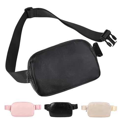 ZPN Mini-Gürteltasche für Damen und Herren, Pu-schwarz von ZPN