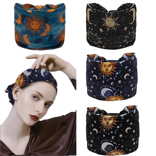 ZPTEE Haarband Damen 4er Pack – Breite Boho Stirnbänder Sommer, Elastische Haarbänder Damen für Yoga Sport & Alltag, Weiche Bandana Kopfband Haarschmuck Festival ZPTEE Haarband Damen 4er Pack – Breite Boho Stirnbänder Sommer, Elastische Haarbänder Damen für Yoga Sport & Alltag, Weiche Bandana Kopfband Haarschmuck Festival von ZPTEE