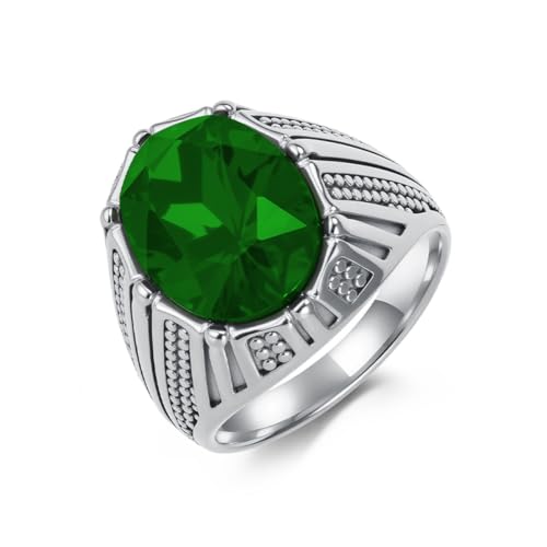 ZQIUDLOF Europäische Und Amerikanische Personalisierte Edelstahl Zirkonring, Hip-Hop Männer Titan Stahl Edelstein Ring,Steel green,7 ZQIUDLOF Europäische Und Amerikanische Personalisierte Edelstahl Zirkonring, Hip-Hop Männer Titan Stahl Edelstein Ring,Steel green,7 von ZQIUDLOF