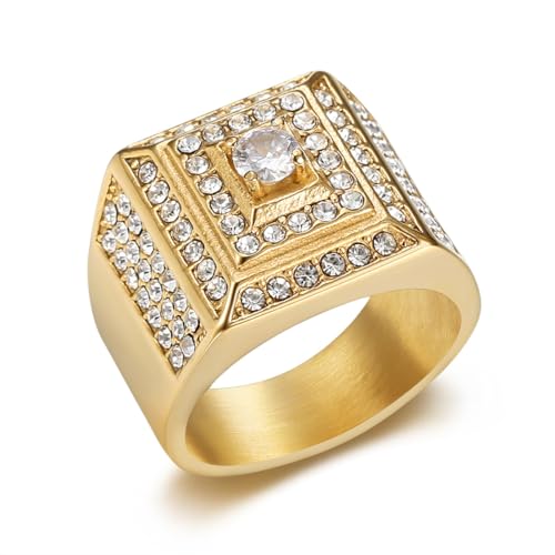 ZQIUDLOF Europäische Und Amerikanische Titan Stahl Ring Hip Punk , Herren Ski Edelstahl Ring mit Vintage Zirkonia, 8, Stainless Steel ZQIUDLOF Europäische Und Amerikanische Titan Stahl Ring Hip Punk , Herren Ski Edelstahl Ring mit Vintage Zirkonia, 8, Stainless Steel von ZQIUDLOF