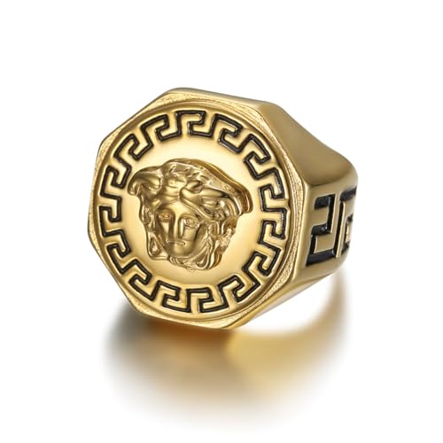 ZQIUDLOF Ring aus Titanstahl für Herren, Hip Hop, Ring aus Edelstahl, personalisierbar, Punk, 9, Edelstahl ZQIUDLOF Ring aus Titanstahl für Herren, Hip Hop, Ring aus Edelstahl, personalisierbar, Punk, 9, Edelstahl von ZQIUDLOF