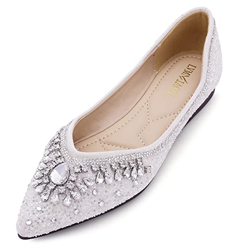 ZQKSEOHS Flache Schuhe für Damen, Strass, Pailletten, Hochzeit, spitzer Zehenbereich, Kleid, flache Schuhe, bequeme flache Schuhe für Damen, elegant, A-apricot, 39.5 EU ZQKSEOHS Flache Schuhe für Damen, Strass, Pailletten, Hochzeit, spitzer Zehenbereich, Kleid, flache Schuhe, bequeme flache Schuhe für Damen, elegant, A-apricot, 39.5 EU von ZQKSEOHS