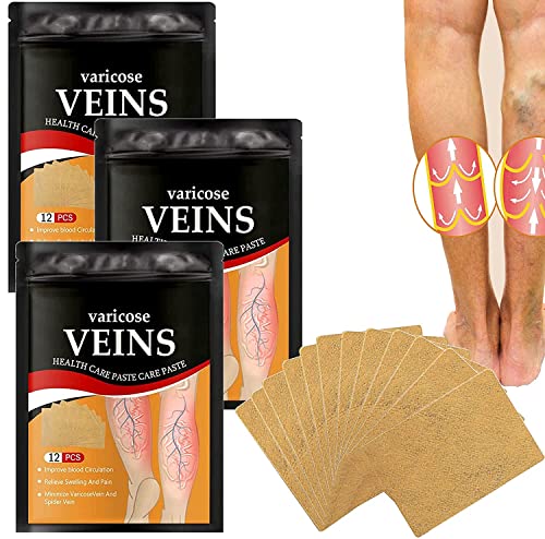 Krampfadern Patch - Varicose Veins Patch gegen Besenreiser, Krampfadern und Besenreiser Entfernen,Verbessern Sie das Aussehen der Beine und die Durchblutung,Linderung Von Venenentzündungen (36pcs) von ZQTWJ