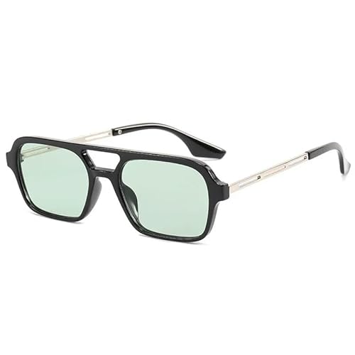 ZQUZEMS Sonnenbrille Quadratische Sonnenbrille Frau Mode Luxus Sonnenbrille Weibliche Vintage Hohler Leopard-Schwarz Grün-Sonstige von ZQUZEMS