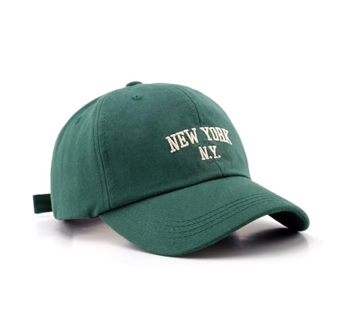New York Stickerei Baseball Kappe Baumwolle Trucker Papa Hut mit verstellbarer Schnalle Visier Kappe für Männer Frauen, Grün , Einheitsgröße New York Stickerei Baseball Kappe Baumwolle Trucker Papa Hut mit verstellbarer Schnalle Visier Kappe für Männer Frauen, Grün , Einheitsgröße von ZQYZRAI