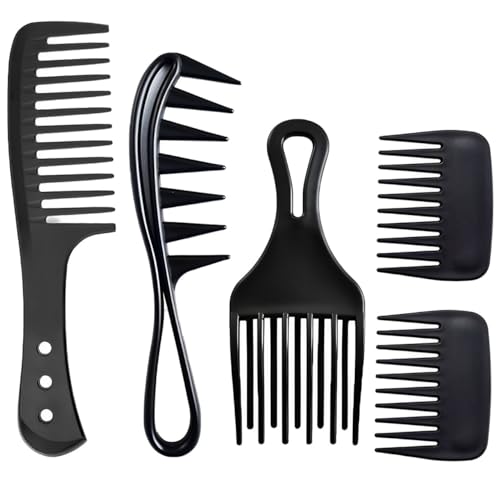 5 Kämme, breiter Zahnkamm, multifunktional und ästhetisch, geeignet für lockiges, welliges, langes, kurzes, nasses und trockenes Haar, Frauen oder Männer mit allen Arten von Haaren 5 Kämme, breiter Zahnkamm, multifunktional und ästhetisch, geeignet für lockiges, welliges, langes, kurzes, nasses und trockenes Haar, Frauen oder Männer mit allen Arten von Haaren von ZQuintuplian