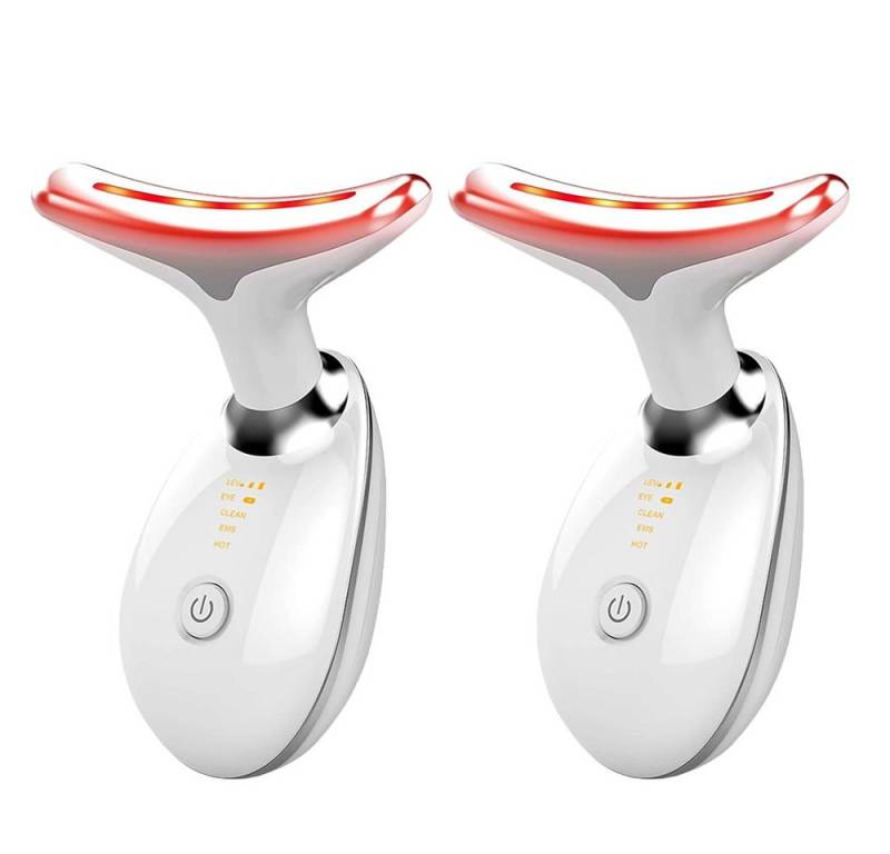 Topcony Gesichtsmassagegerät Gegen Falten Doppelkinn Entferner mit Gesichtsmassage, für Damen Herren V Shape Face Gerät gerät für Hautstraffung & Lifting 2-tlg., Verbesserung Straffung 3 Modi,45℃ V, Doppelkinn Entferner mit Gua Sha Gesichtswerkzeugen für Damen Herren von Topcony