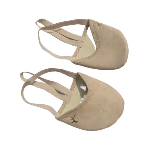 Tanzschuhe Damen Halbsohlen-Tanzgymnastikschuhe, Zehenschuhe for rhythmische Gymnastik, Halbzehenschuhe aus Mikrofaserleder(L(38-39)) von ZRHWSPD