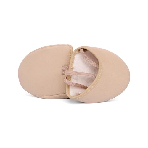 Tanzschuhe Damen Halbsohlen-Tanzschuhe for lyrisches Drehen, Spitzenturnschuhe, rhythmische Gymnastik, Zehenschuhe aus Mikrofaser, lyrische Halbzehenschuhe(S5) von ZRHWSPD