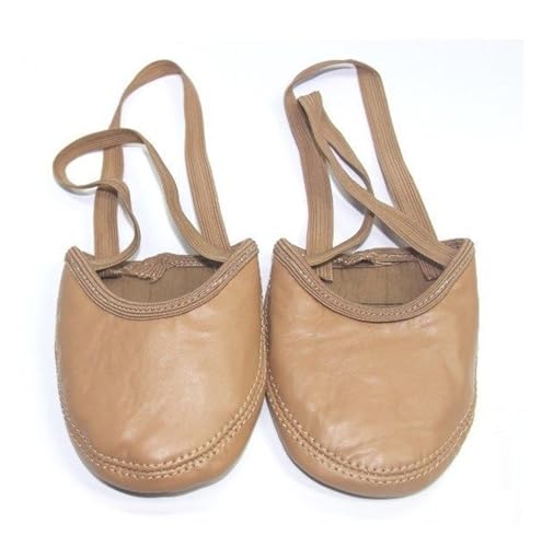 Tanzschuhe Damen Mädchen Leder Rhythmische Gymnastik Halbsohle Tanz Lyrical Turning Pointe Gymnastikschuh(46) von ZRHWSPD
