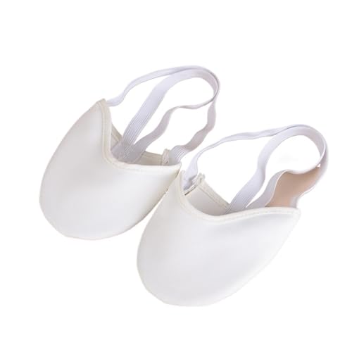 Tanzschuhe Damen Professionelle, weiche Zehenschuhe for rhythmische Gymnastik for Mädchen, weicher Ballettstil mit Baumwollfutter(White,XS(32-33)) von ZRHWSPD
