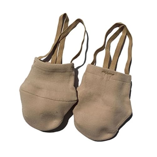 Tanzschuhe Damen Rhythmische Gymnastikschuhe, Halbsocken, gestrickte Wettkampfsohlenschuhe, schützen elastische Tanzschuhe in Hautfarbe(1 Pair,XS) von ZRHWSPD