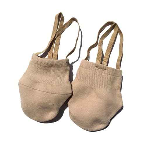 Tanzschuhe Damen Rhythmische Gymnastikschuhe, weiche Halbsocken, gestrickte Wettkampfsohlenschuhe, schützen elastische Tanzschuhe in Hautfarbe(XS) von ZRHWSPD