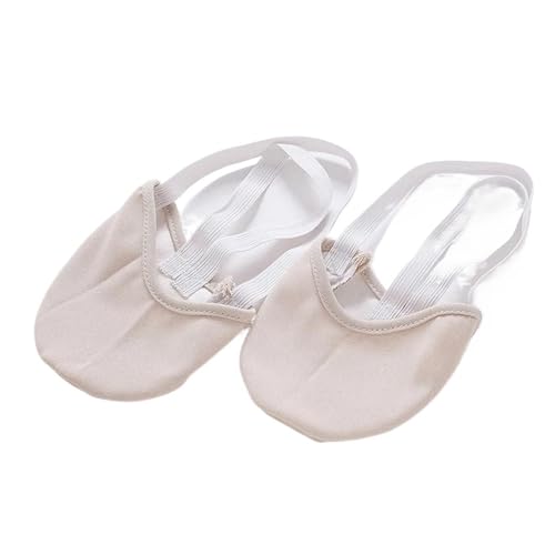 Tanzschuhe Damen Schuhe for Rhythmische Gymnastik, weiche Halbsocken, professionelle Wettkampfschuhe mit weicher Sohle, schützen die Hautfarbe, Tanzschuhe(XS) von ZRHWSPD