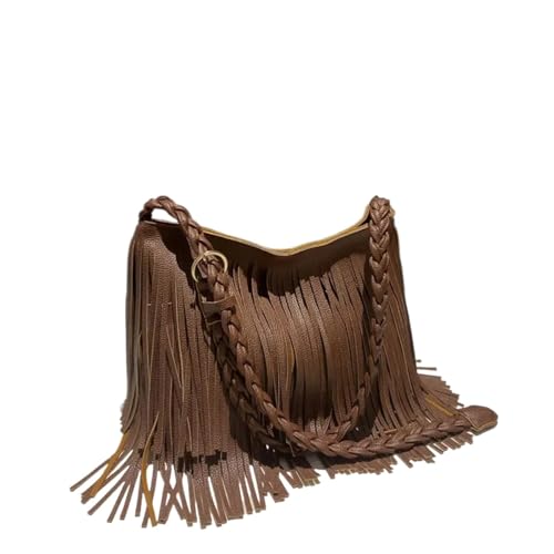 ZRHWSPD Kleine Handtasche Mit Quaste Damen-Umhängetasche mit Quaste(Color4) von ZRHWSPD