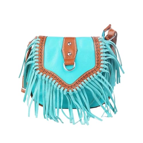 ZRHWSPD Kleine Handtasche Mit Quaste Quaste Umhängetasche Vintage Schultertasche(Color1) von ZRHWSPD