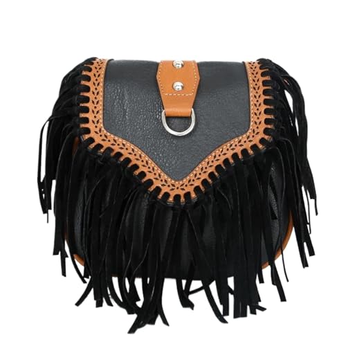 ZRHWSPD Kleine Handtasche Mit Quaste Quaste Umhängetasche Vintage Schultertasche(Color2) von ZRHWSPD