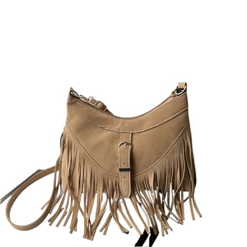 ZRHWSPD Kleine Handtasche Mit Quaste Umhängetasche mit Quaste, leichte Tasche großem Fassungsvermögen(Color2) von ZRHWSPD