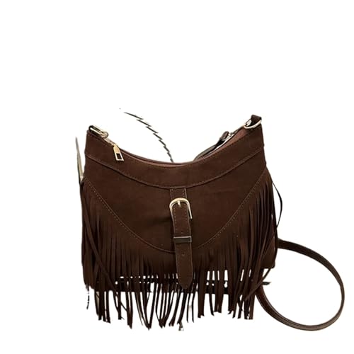 ZRHWSPD Kleine Handtasche Mit Quaste Umhängetasche mit Quaste, leichte Tasche großem Fassungsvermögen(Color4) von ZRHWSPD