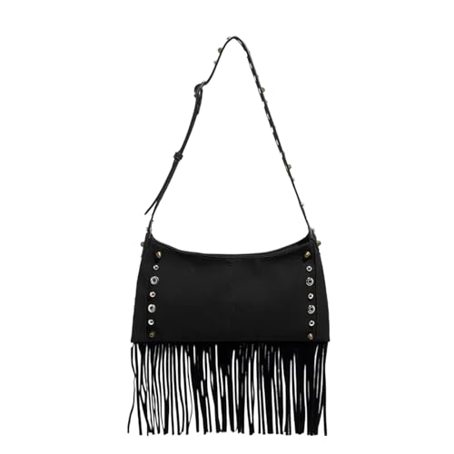 ZRHWSPD Kleine Handtasche Mit Quaste Umhängetasche mit langer Quaste(Color1) von ZRHWSPD