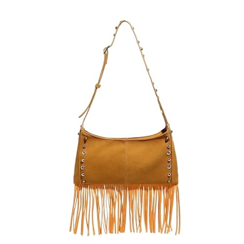 ZRHWSPD Kleine Handtasche Mit Quaste Umhängetasche mit langer Quaste(Color2) von ZRHWSPD