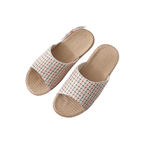 ZRHWSPD Strohpantoffeln Rattan Slippers Straw Shoes Sandals(Color 3,37-38) von ZRHWSPD