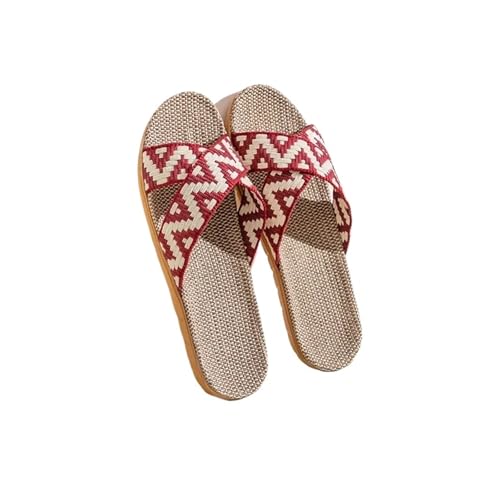 ZRHWSPD Strohpantoffeln Slippers Home Thick Soled Rattan Woven Indoor Feet(Color 2,39-40(240-245mm)) von ZRHWSPD