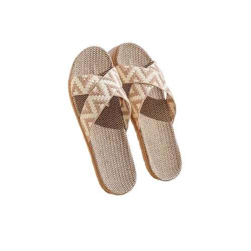 ZRHWSPD Strohpantoffeln Slippers Home Thick Soled Rattan Woven Indoor Feet(Color 3,37-38(235-240mm)) von ZRHWSPD