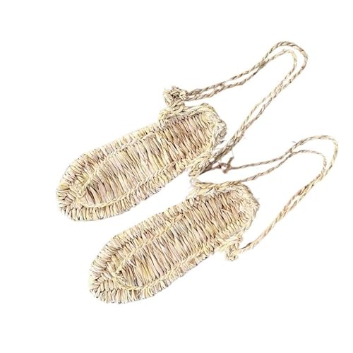 ZRHWSPD Strohpantoffeln Straw Sandals Drift Beach Retro Shoes(46) von ZRHWSPD
