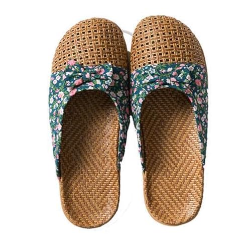 ZRHWSPD Strohpantoffeln Women's Weaving Straw Mat Baotou Sandals Slippers(Color 1,37-38(230mm)) von ZRHWSPD