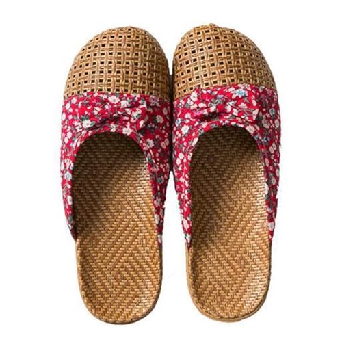 ZRHWSPD Strohpantoffeln Women's Weaving Straw Mat Baotou Sandals Slippers(Color 2,37-38(230mm)) von ZRHWSPD