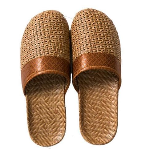 ZRHWSPD Strohpantoffeln Women's Weaving Straw Mat Baotou Sandals Slippers(Color 4,37-38(230mm)) von ZRHWSPD