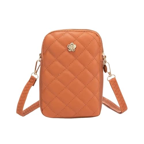 ZRHWSPD Umhängetasche Damen Crossbody Handtasche Mini Damen Handy Schulter Klein Quadratisch(Brown) von ZRHWSPD